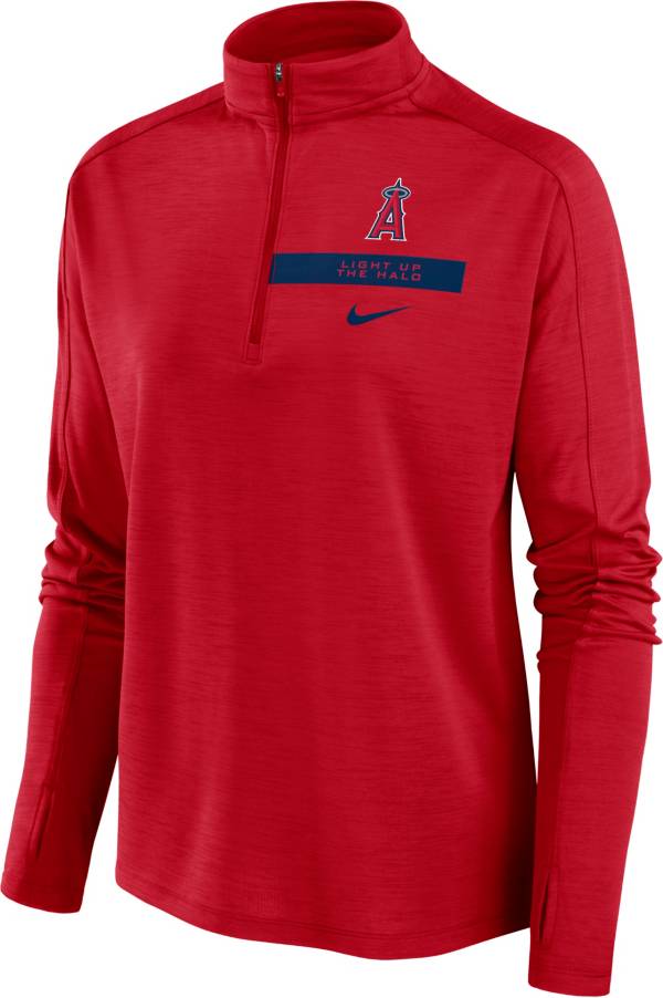 Nike Women's Los Angeles Angels Red Local Pacer Quarter-Zip Shirt