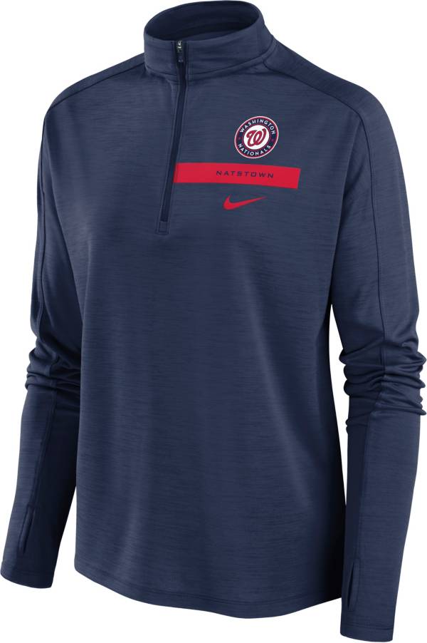 Nike Women's Washington Nationals Navy Local Pacer Long Sleeve Shirt