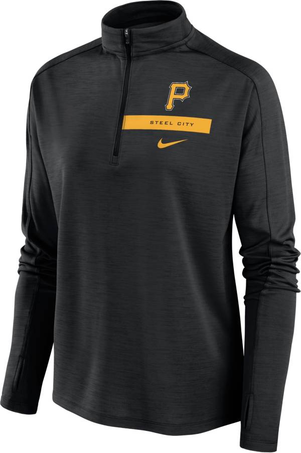 Nike Women's Pittsburgh Pirates Black Local Pacer Quarter-Zip Shirt