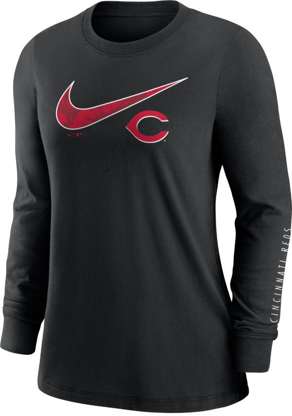 Nike Women's Cincinnati Reds Black Long Sleeve T-Shirt