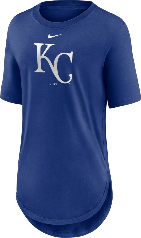 Nike Women's Kansas City Royals Royal Blue Longline Logo T-Shirt