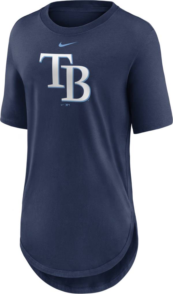 Nike Women's Tampa Bay Rays Navy Longline Logo T-Shirt