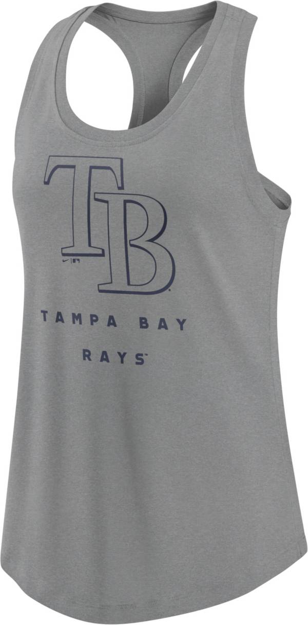 Nike Women's Tampa Bay Rays Gray Racerback Tank Top