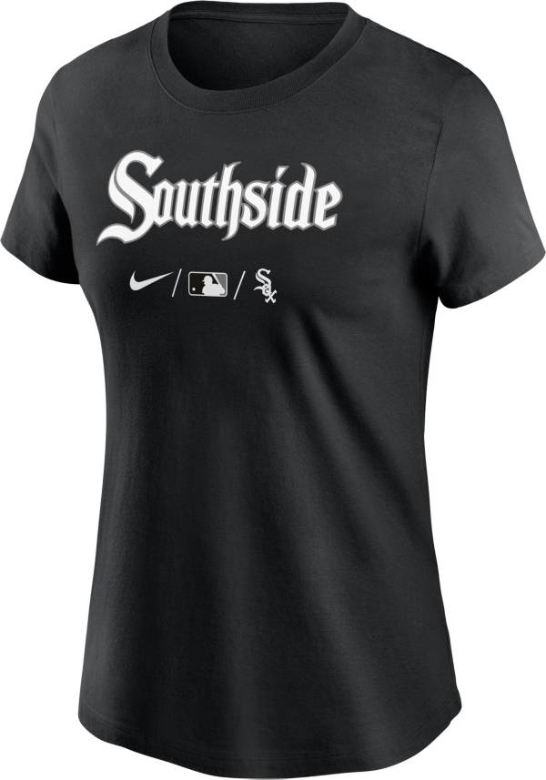 Nike Women's Chicago White Sox Black 2021 City Connect Wordmark T-Shirt