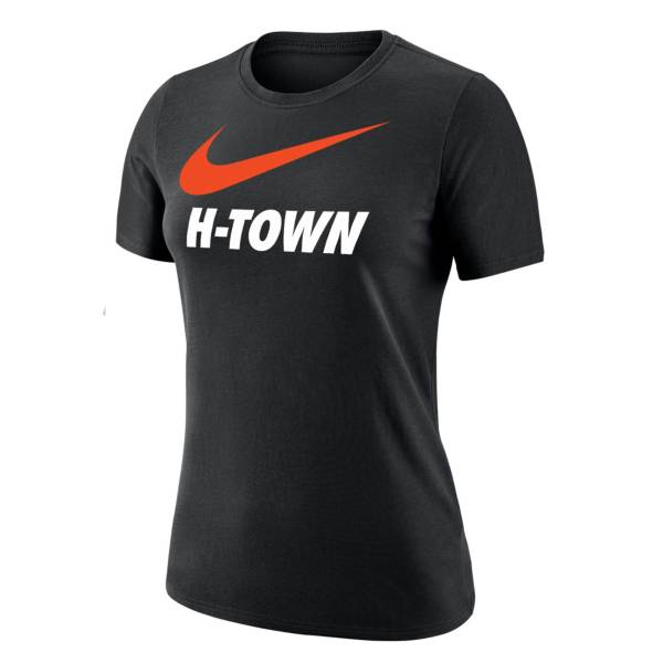 Nike Women's Houston Dash Swoosh Black T-Shirt