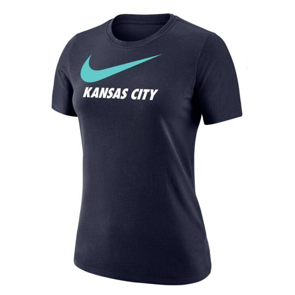 Nike Women's Kansas City Swoosh Navy T-Shirt