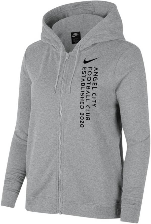 Nike Women's Angel City FC Logo Grey Full-Zip Hoodie