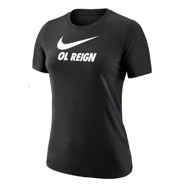 Nike Women's OL Reign Swoosh Black T-Shirt product image