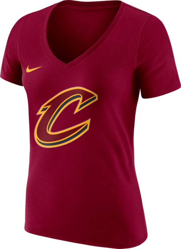 Nike Women's Cleveland Cavaliers Red Dri-Fit V-Neck T-Shirt