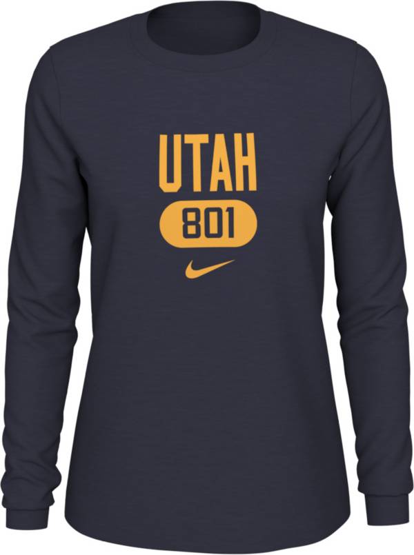 Nike Women's Utah Jazz Blue Long Sleeve Area Code T-Shirt