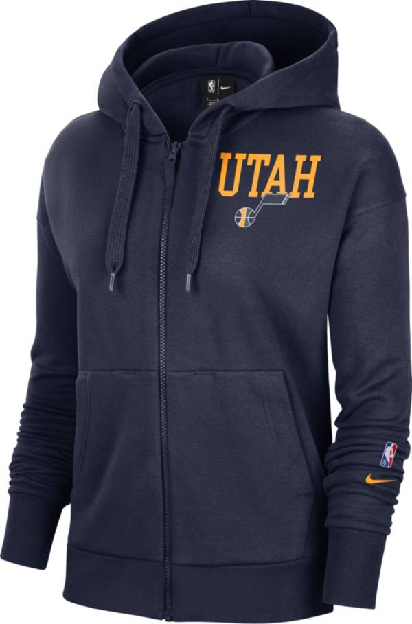 Nike Women's Utah Jazz Navy Full Zip Fleece Hoodie