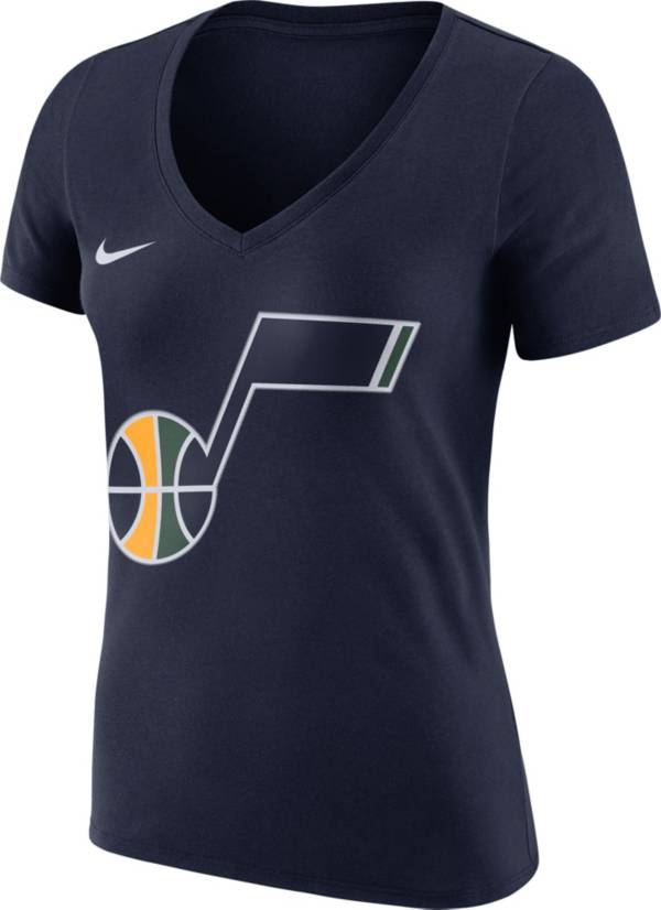 Nike Women's Utah Jazz Navy Dri-Fit V-Neck T-Shirt