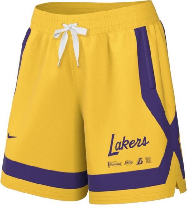 Nike Women's Los Angeles Lakers Yellow Courtside Shorts