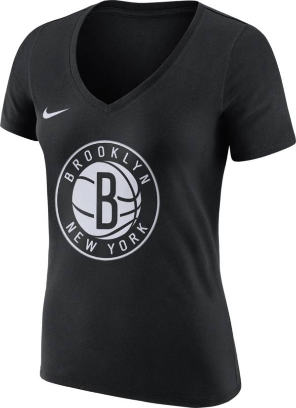 Nike Women's Brooklyn Nets Black Dri-Fit V-Neck T-Shirt product image