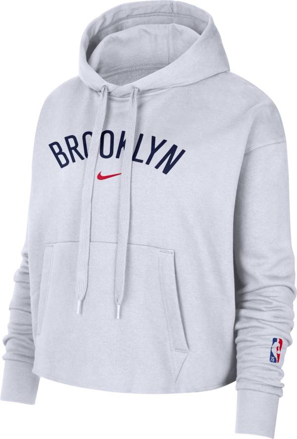 Nike Women's 202122 City Edition Brooklyn Nets White Essential Cropped