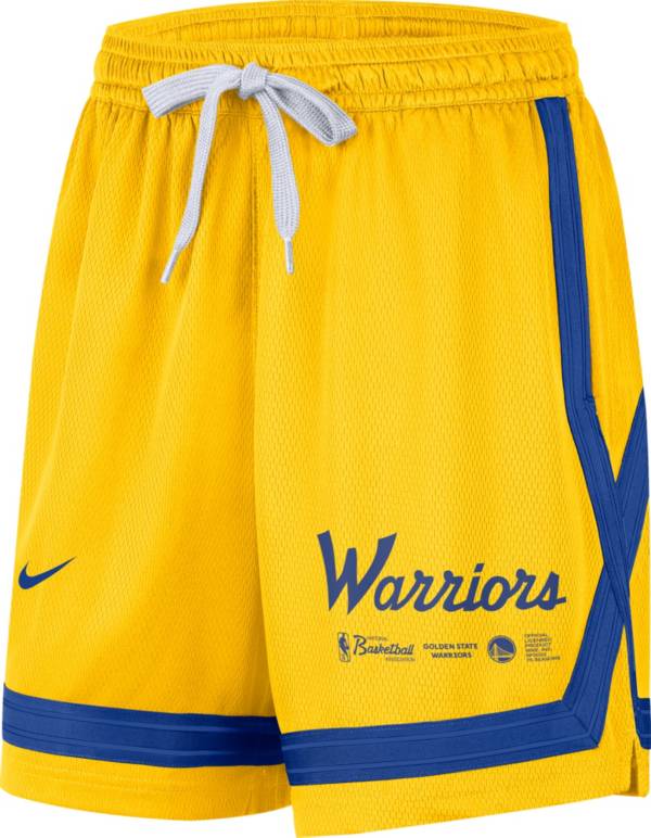 Nike Women's Golden State Warriors Yellow Courtside Shorts