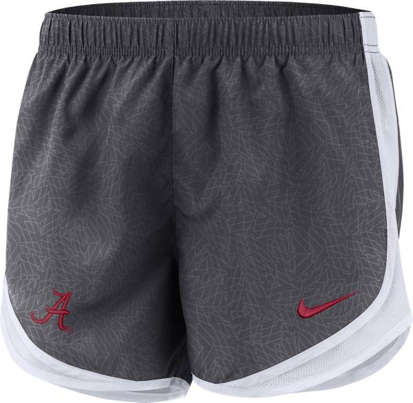 Nike Women's Alabama Crimson Tide Grey Dri-FIT Tempo Shorts