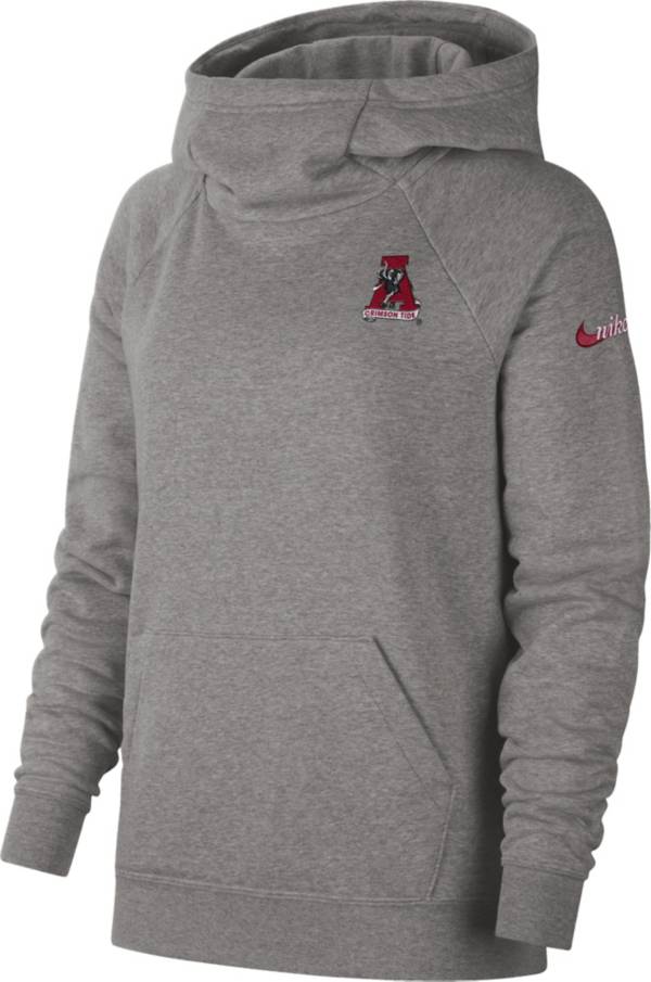 Nike Women's Alabama Crimson Tide Grey Essential Vault Pullover Hoodie