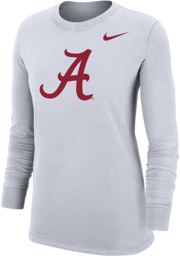 Nike Women's Alabama Crimson Tide White Dri-FIT Cotton Long Sleeve T-Shirt