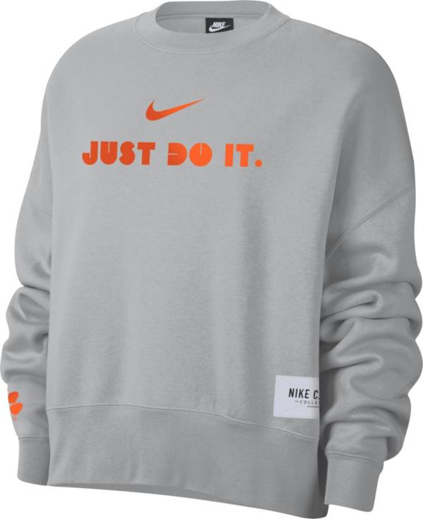Nike Women's Clemson Tigers Grey Everyday Campus Crew Neck Sweatshirt product image