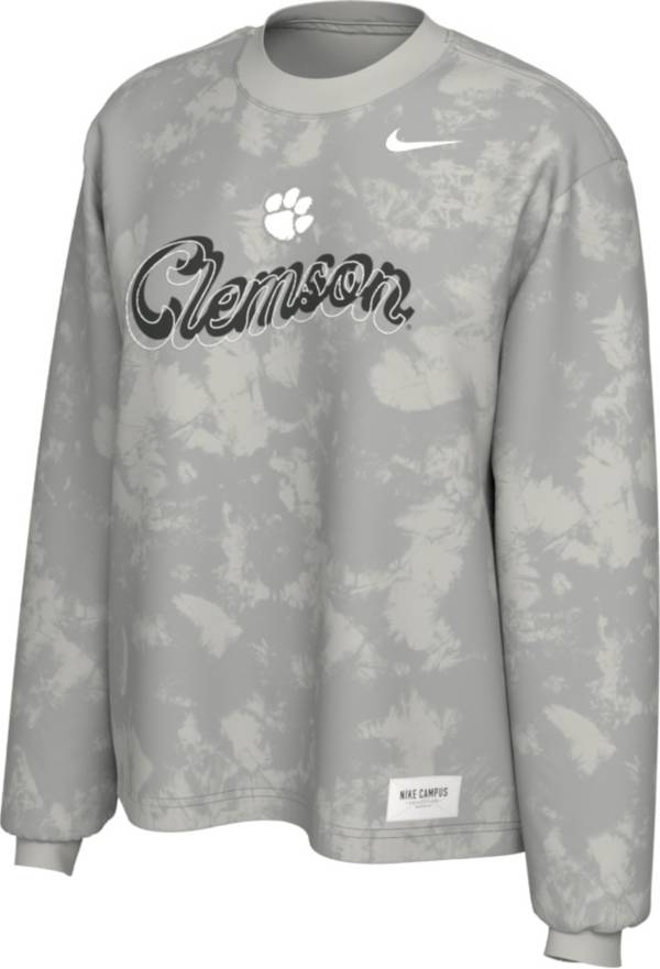 Nike Women's Clemson Tigers Grey Boxy Long Sleeve T-Shirt