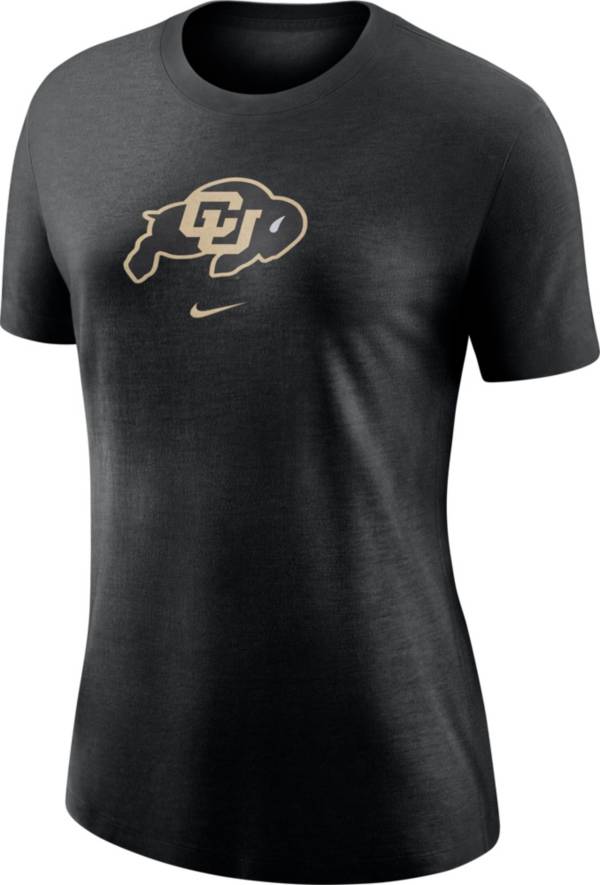 Nike Women's Colorado Buffaloes Logo Crew Black T-Shirt