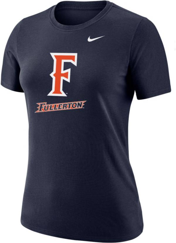 Nike Women's Cal State Fullerton Titans Navy Blue Dri-FIT Cotton T-Shirt