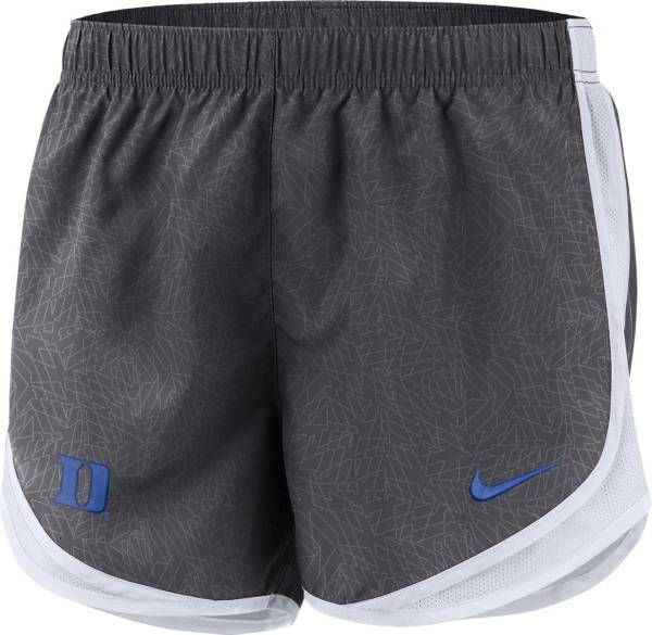 Nike Women's Duke Blue Devils Grey Dri-FIT Tempo Shorts