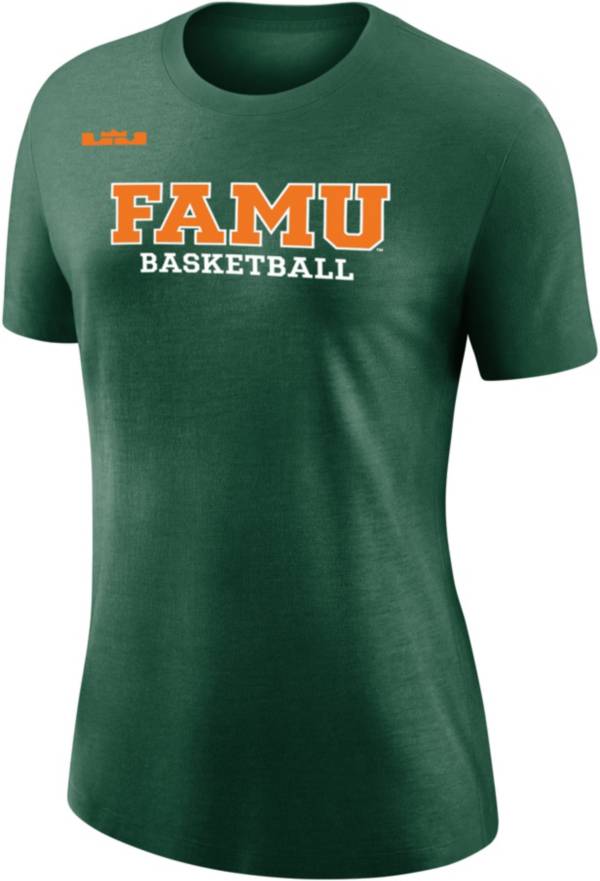 Nike x LeBron James Women's Florida A&M Rattlers Green Varsity Basketball T-Shirt