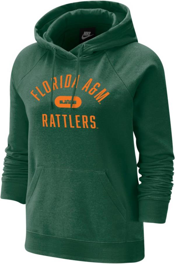 Nike x LeBron James Women's Florida A&M Rattlers Green Varsity Pullover Hoodie