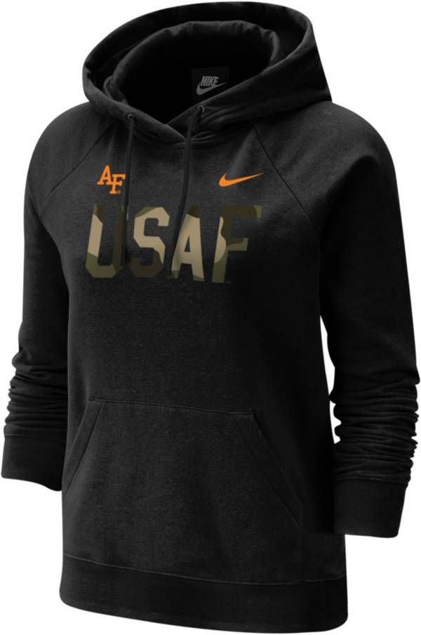 Nike Women's Air Force Falcons Rivalry Varsity Pullover Black Hoodie