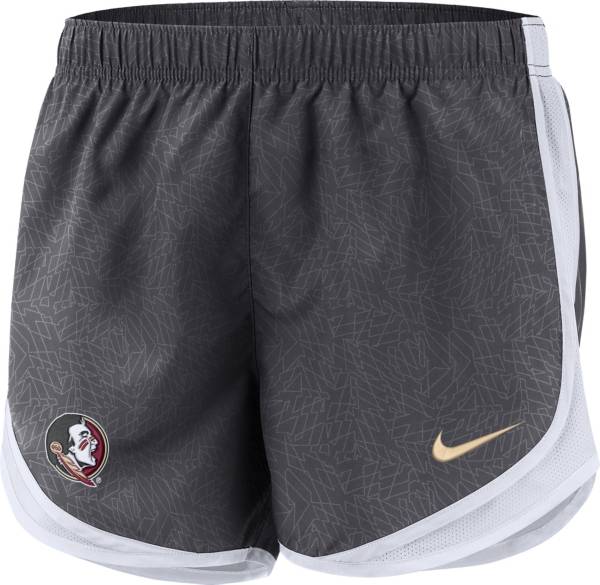Nike Women's Florida State Seminoles Grey Dri-FIT Tempo Shorts