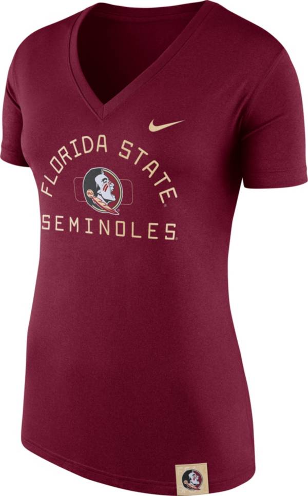 Nike Women's Florida State Seminoles Garnet Slub V-Neck T-Shirt