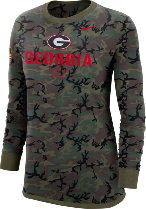 Nike Women's Georgia Bulldogs Camo Military Appreciation Long Sleeve T-Shirt product image