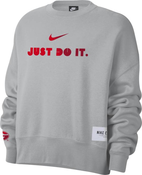 Nike Women's Georgia Bulldogs Grey Everyday Campus Crew Neck Sweatshirt