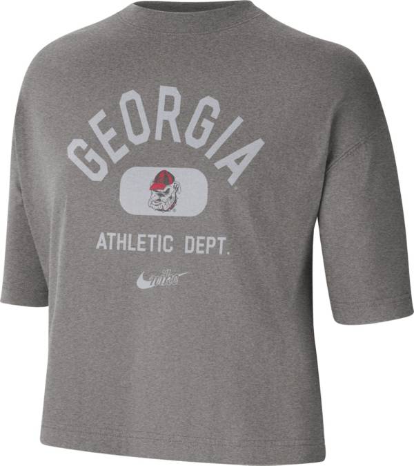 Nike Women's Georgia Bulldogs Grey Boxy T-Shirt