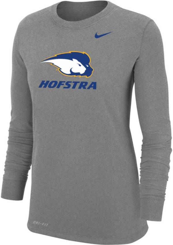 Nike Women's Hofstra Pride Grey Dri-FIT Core Cotton Long Sleeve T-Shirt