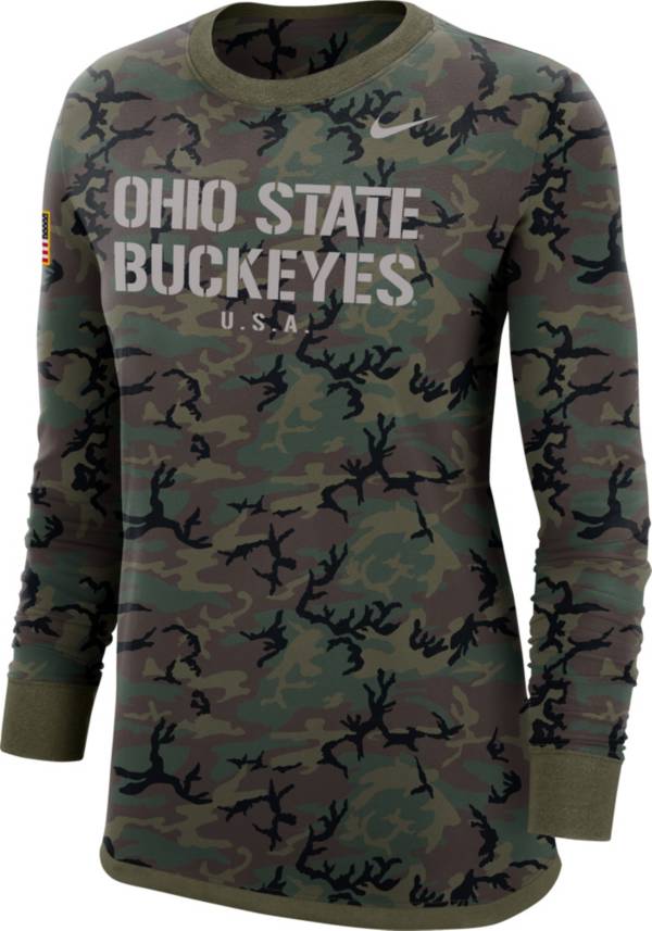 Nike Women's Ohio State Buckeyes Camo Military Appreciation Long Sleeve T-Shirt