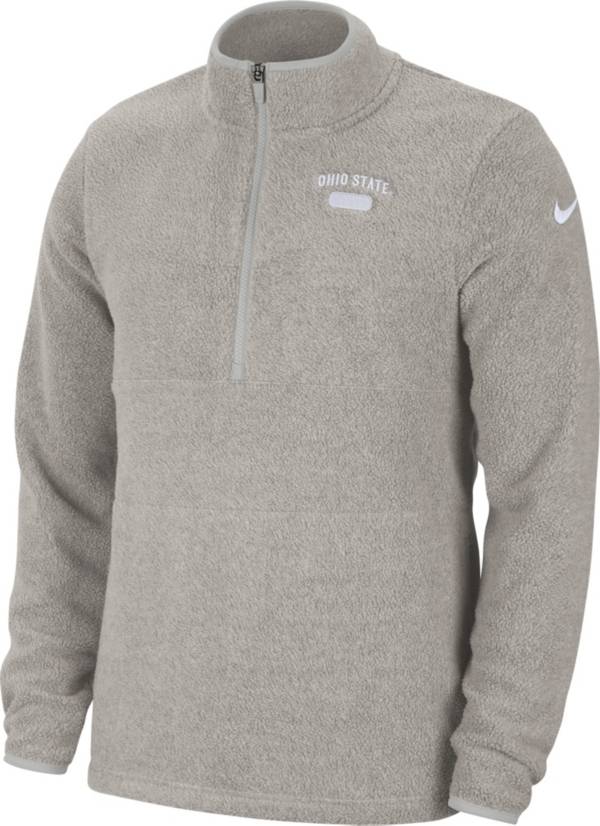 Nike Women's Ohio State Buckeyes Grey Half-Zip Fleece Jacket product image