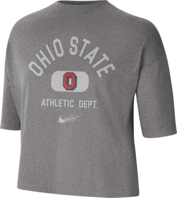 Nike Women's Ohio State Buckeyes Gray Boxy T-Shirt product image