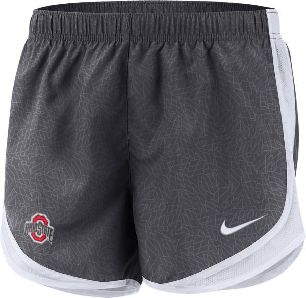 Nike Women's Ohio State Buckeyes Gray Dri-FIT Tempo Shorts