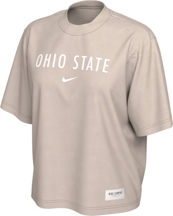 Nike Women's Ohio State Buckeyes Pastel Red SZNL Boxy T-Shirt product image