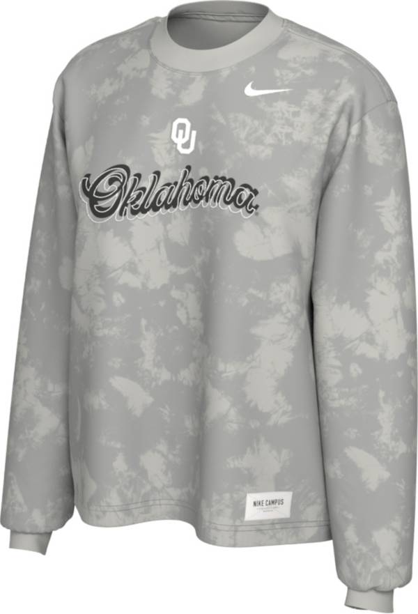 Nike Women's Oklahoma Sooners Grey Boxy Long Sleeve T-Shirt