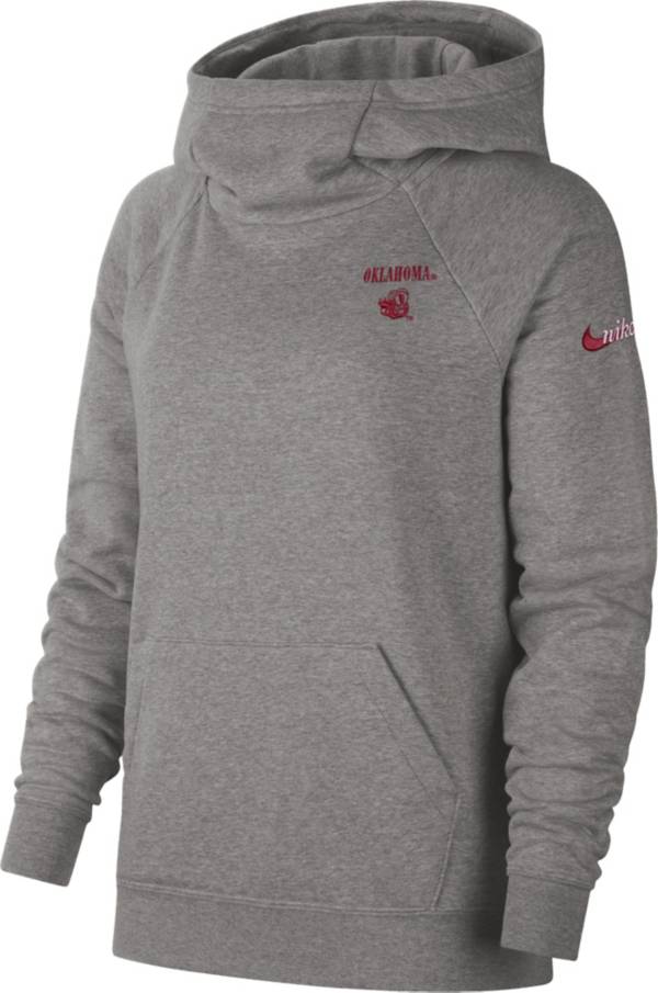 Nike Women's Oklahoma Sooners Grey Essential Vault Pullover Hoodie