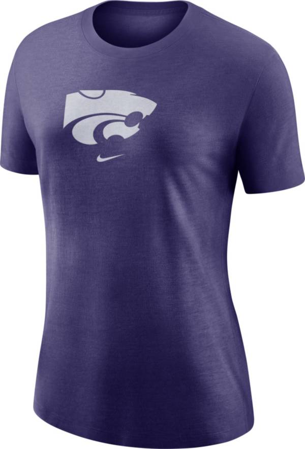 Nike Women's Kansas State Wildcats Purple Logo Crew T-Shirt