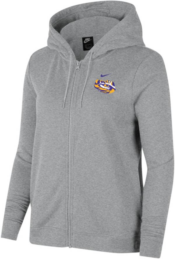 Nike Women's LSU Tigers Grey Varsity Full-Zip Hoodie