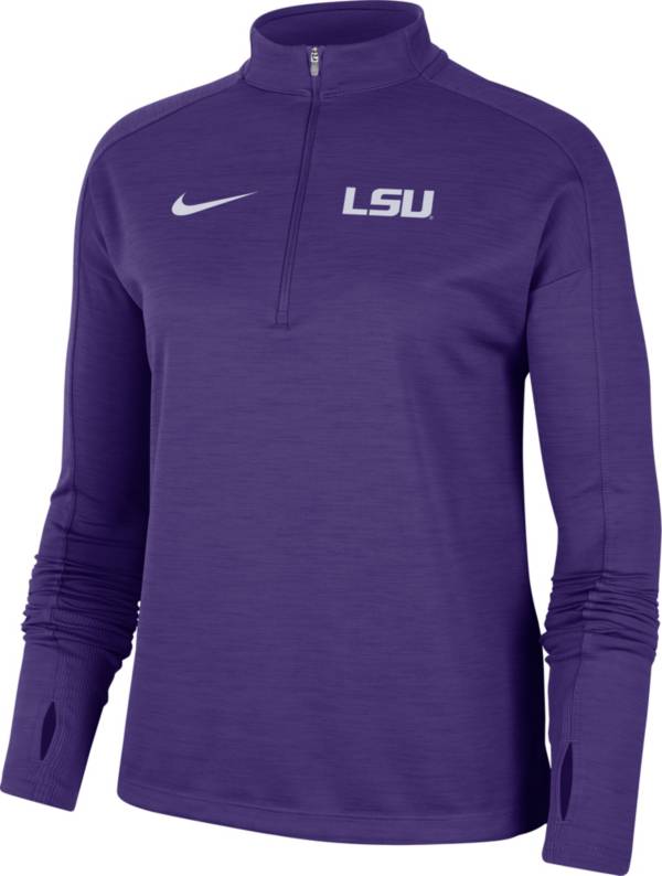 Nike Women's LSU Tigers Purple Dri-FIT Pacer Quarter-Zip Shirt