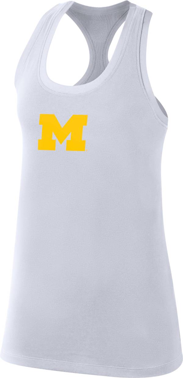 Nike Women's Michigan Wolverines White Racerback Tank Top