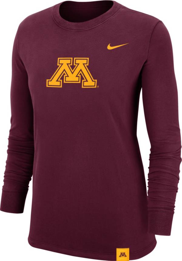 Nike Women's Minnesota Golden Gophers Maroon Dri-FIT Crew Cuff Long Sleeve T-Shirt