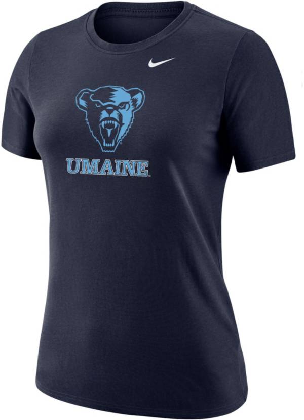 Nike Women's Maine Black Bears Blue Dri-FIT Cotton T-Shirt